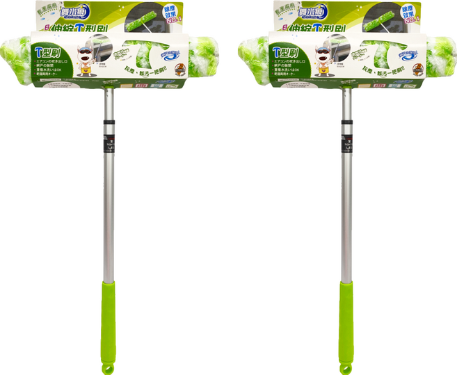NEXCLEANS 舞水痕日式伸縮T型刷/清潔刷/除塵刷/伸縮清潔刷 28 x 82cm, 多色 多用途, 2支