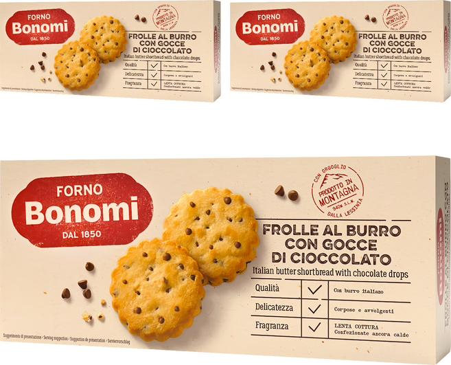 Bonomi 巧克力奶油餅乾, 150g, 3盒