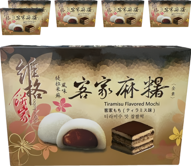 vigor kobo 維格餅家 QDD麻糬 提拉米蘇黑巧克力風味 6顆, 180g, 6盒