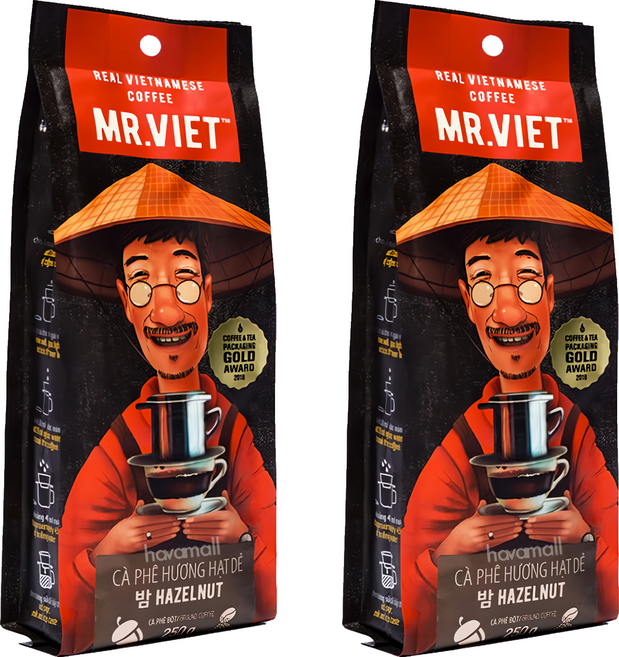 MR.VIET 榛果風味咖啡粉, 250g, 2包, Ground