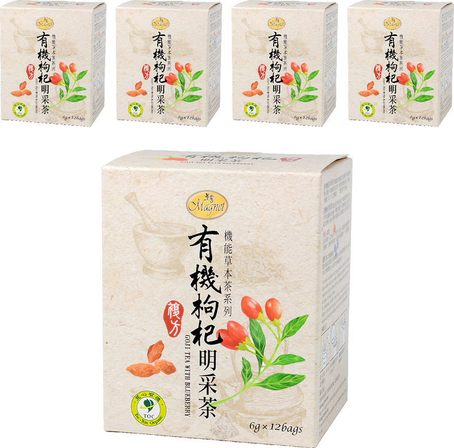 Magnet 曼寧 枸杞明采茶, 6g, 12包, 5盒