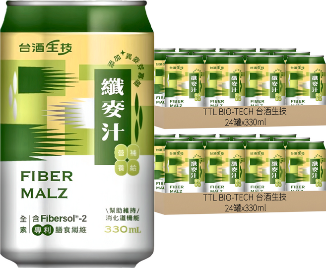 TTL BIO-TECH 台酒生技 纖麥汁, 330ml, 48罐