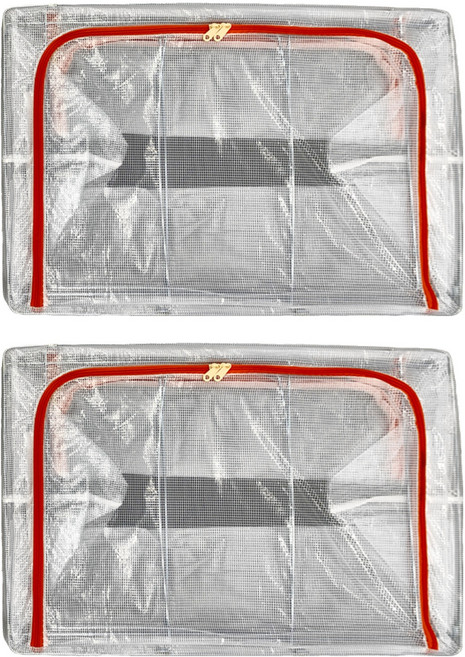 OP 生活 日系透明鋼架收納箱 100L, 橘色, 2個