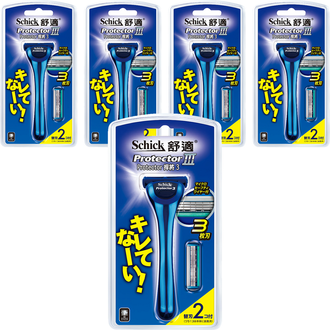 Schick 舒適牌 捍將3刮鬍刀 1刀把2刀片, 1支, 5組