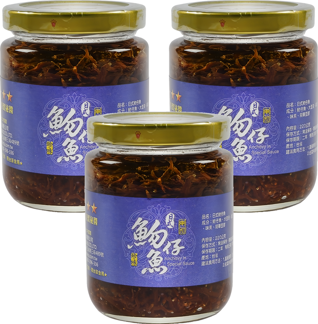 東和食品 How Mama 魩仔魚罐頭, 220g, 3罐