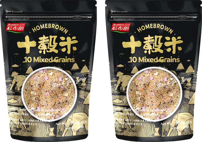 HomeBrown 紅布朗 十穀米, 900g, 2包