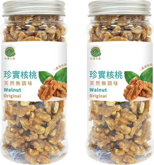珍實大地 天然無調味核桃, 200g, 2罐