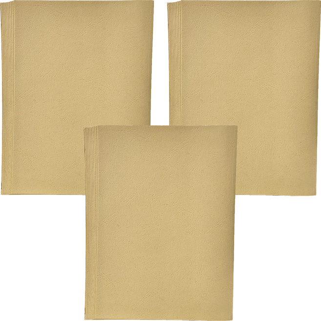 mbs 萬事捷 膠裝夾 A4 8mm 10個, 米黃色, 3包
