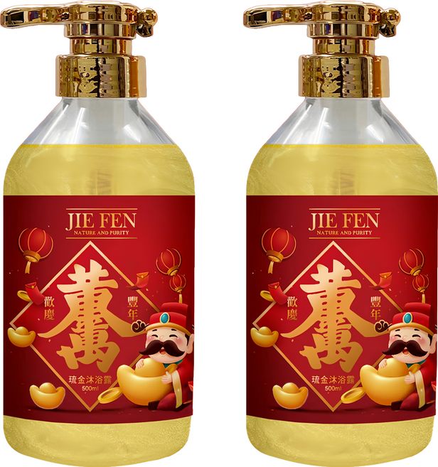 Jie Fen 潔芬生活 琉金沐浴乳, 500ml, 2瓶