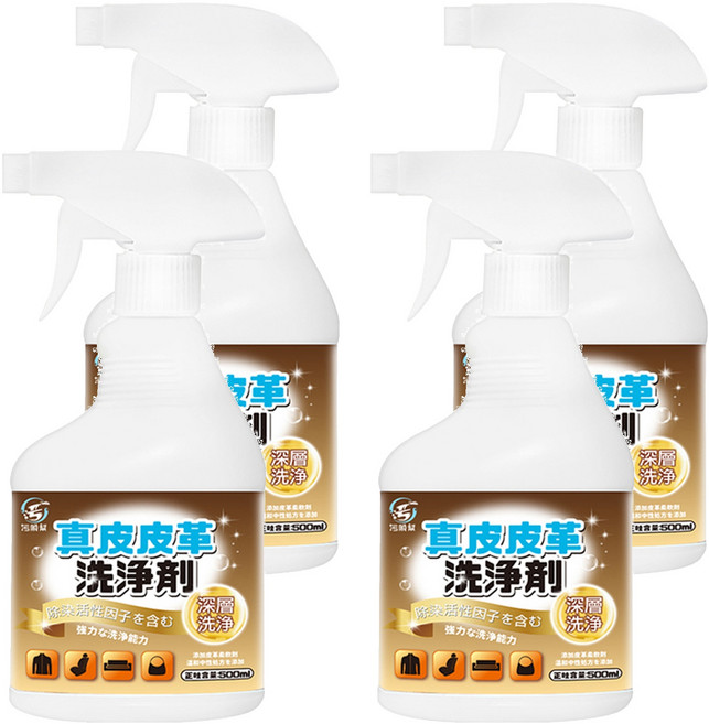 污脫幫 真皮皮革清潔劑, 500ml, 4瓶