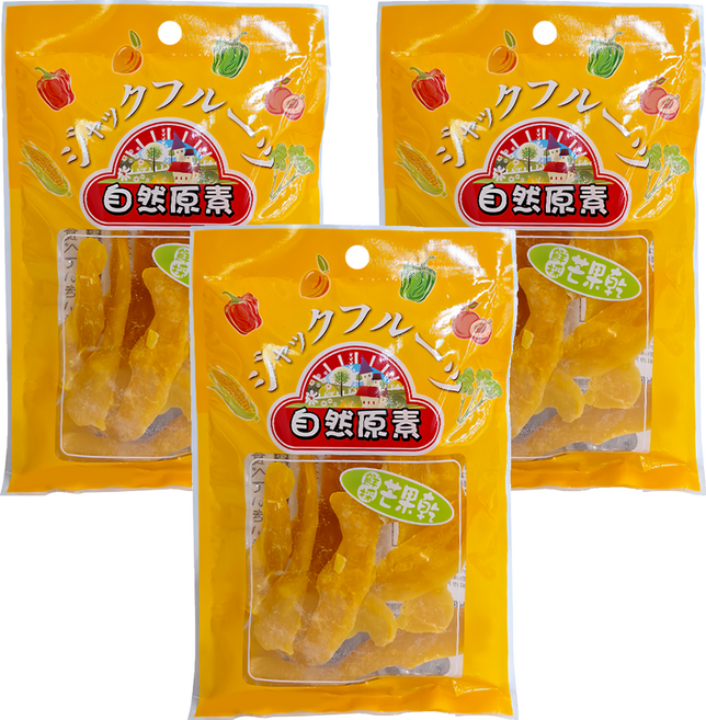 自然原素 鮮採芒果乾, 3包, 140g