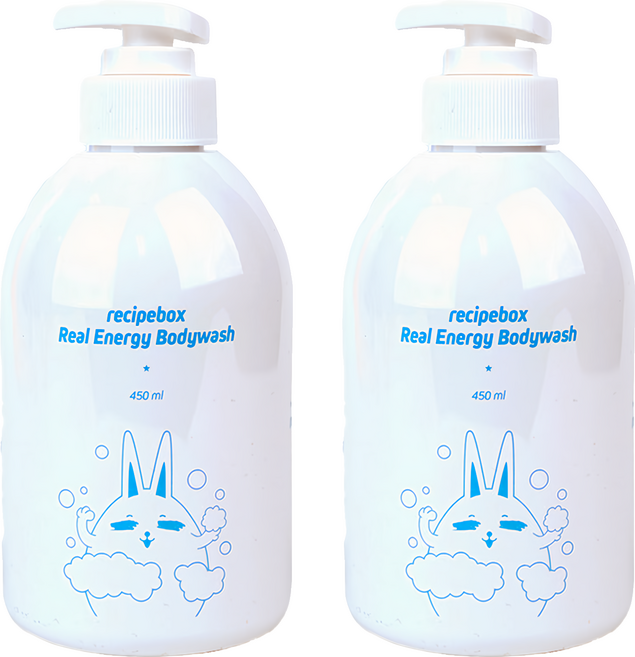 recipebox 韓兔 真能量沐浴乳, 450ml, 2瓶