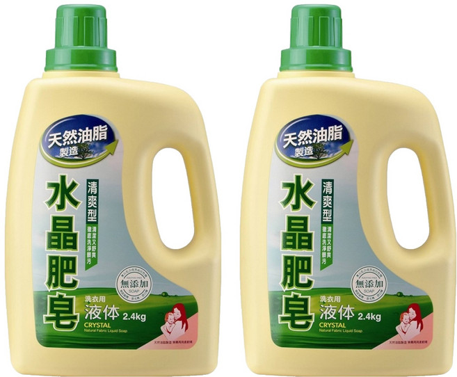 南僑水晶 肥皂洗衣用液體-清爽型2.4kg, 2.4kg, 1桶, 2入