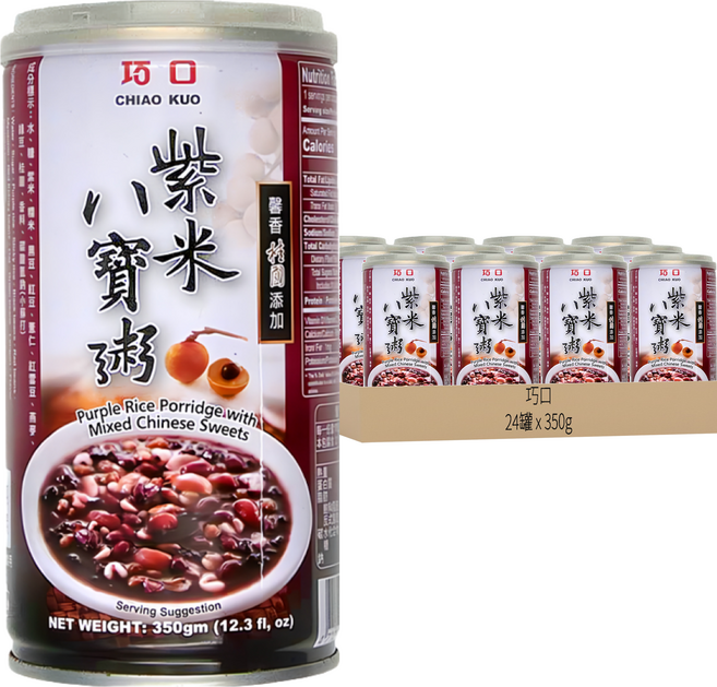 巧口 紫米八寶粥, 350g, 24罐