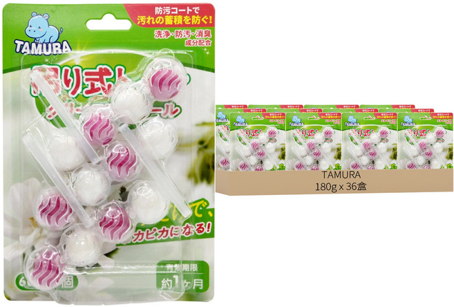 TAMURA 日本 馬桶清潔球 小蒼蘭, 180g, 36盒