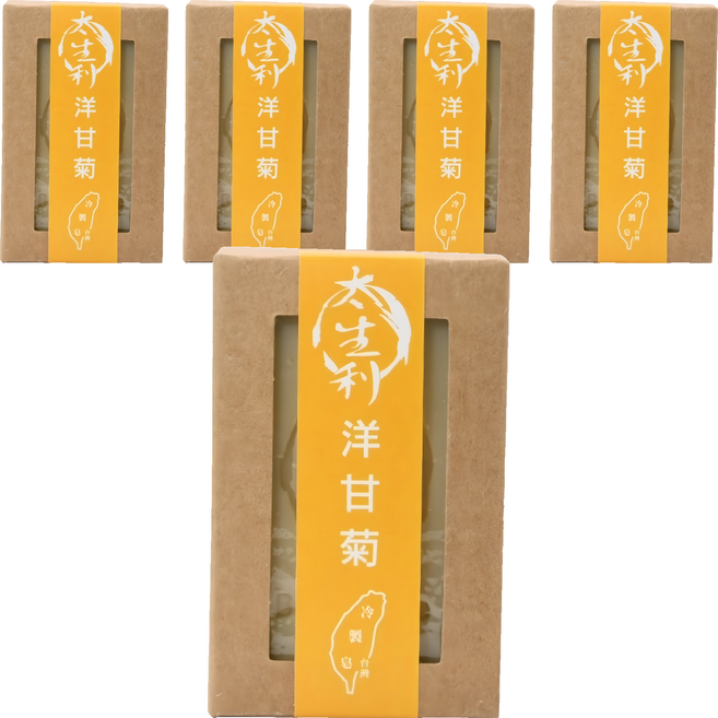 太生利 洋甘菊皂 台灣冷製手工皂, 100g, 5個
