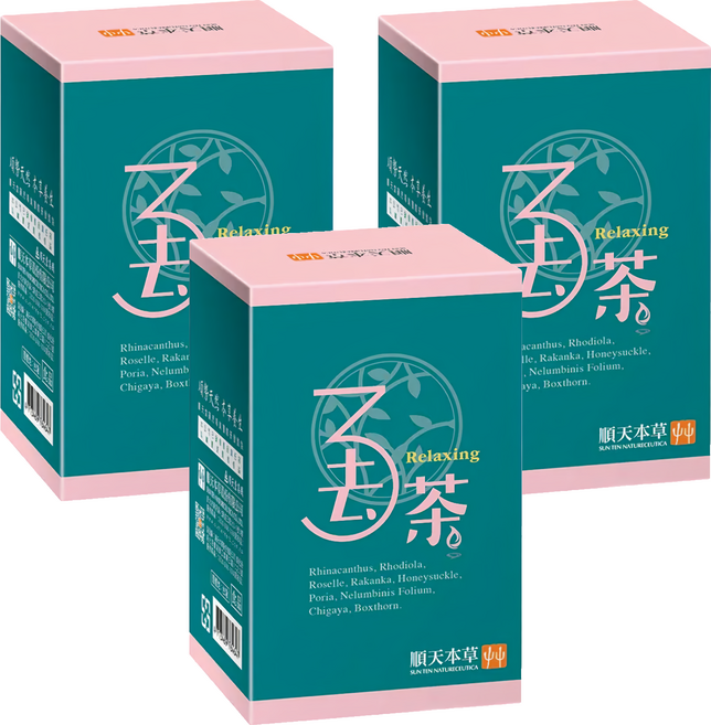 順天本草 3去茶, 10包, 5g, 3盒