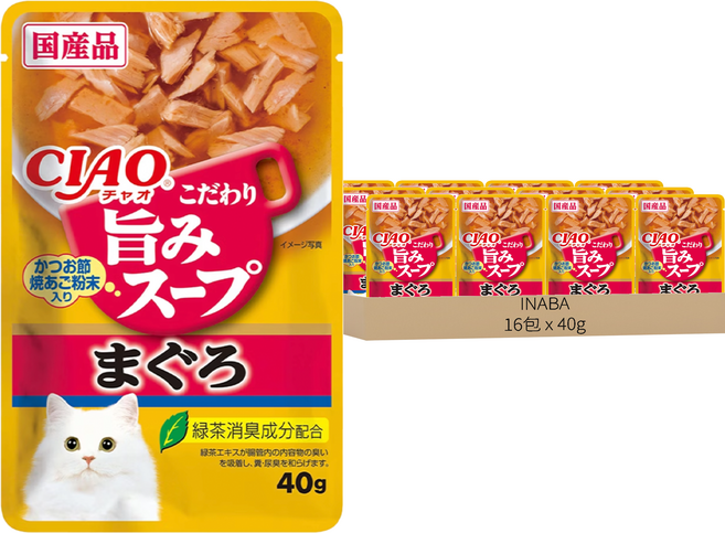 INABA CIAO 鮮味餐包, IC-351 鮪魚 + 鰹魚, 40g, 16包