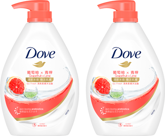 Dove 多芬 gofresh 清新葡萄柚沐浴露, 900g, 2件