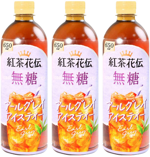 紅茶花伝 伯爵紅茶 無糖, 650ml, 3個