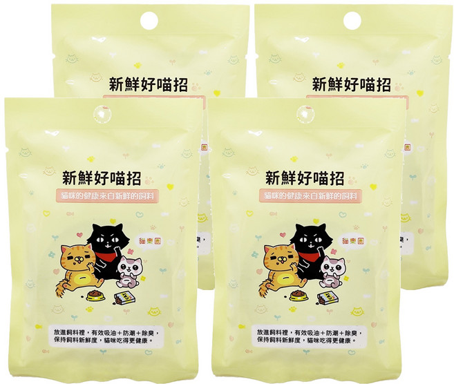 ParkCat 貓樂園 健康保鮮飼料活性碳, 20g, 4包, 活性碳