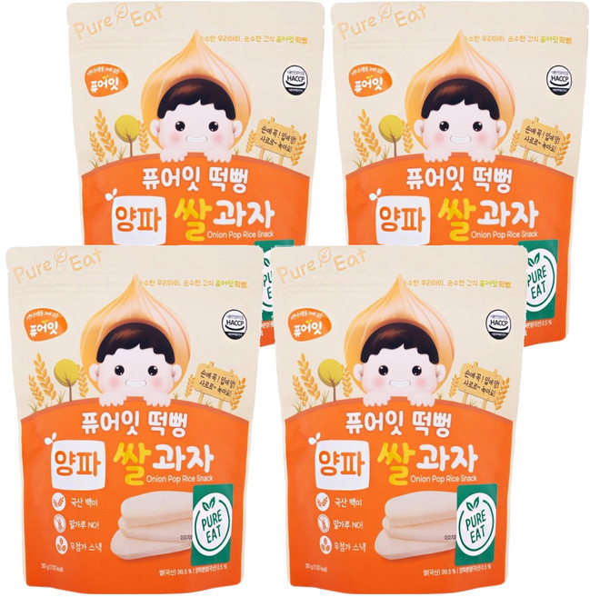 Pure Eat 幼兒米餅, 洋蔥, 30g, 4包