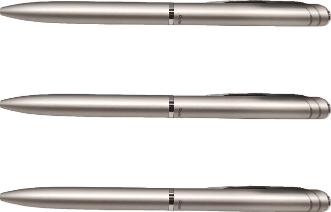 Pentel 飛龍文具 ENERGEL BLP2005Z極速耐水鋼珠筆 LRP5, 銀色, 3支