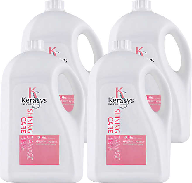 KERASYS 可瑞絲 Damage 柔亮受損護理潤髮乳 花香, 4瓶, 4L
