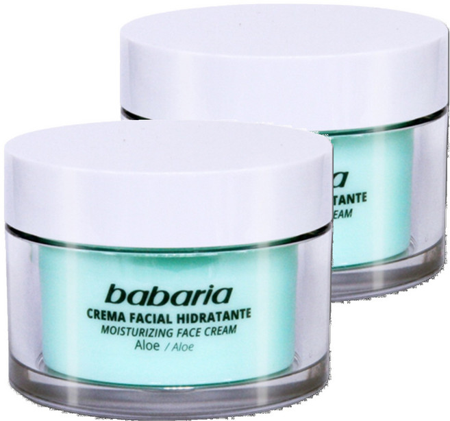 babaria 24小時蘆薈保濕面霜 50ml 長效保濕、舒緩修復、男女通用, 2罐