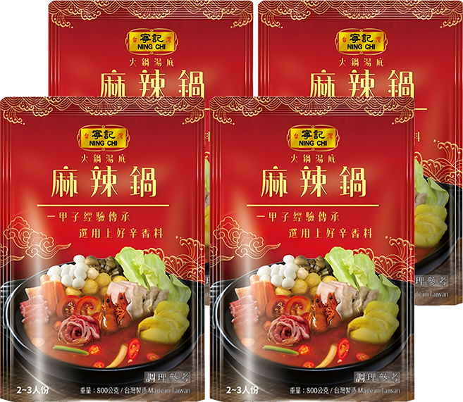 寧記 麻辣鍋, 800g, 4包