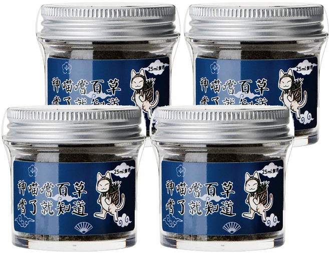 神喵嚐百草 細切有機貓草 小, 貓草, 25ml, 4罐