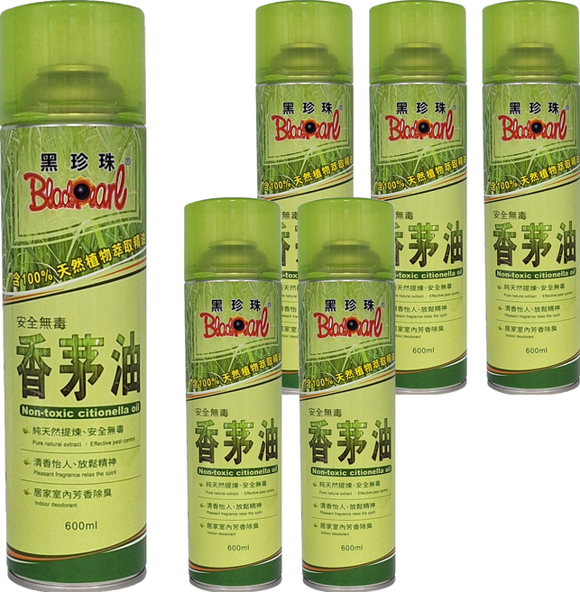BlackPearl 黑珍珠 香茅油 600ml, 1入, 6瓶