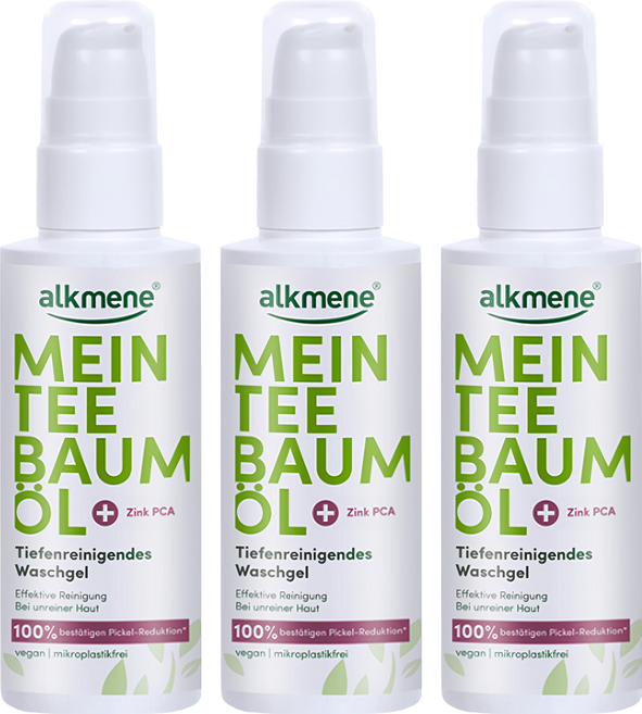alkmene 台灣公司貨 我的茶樹精油深層潔顏凝膠, 150ml, 3瓶