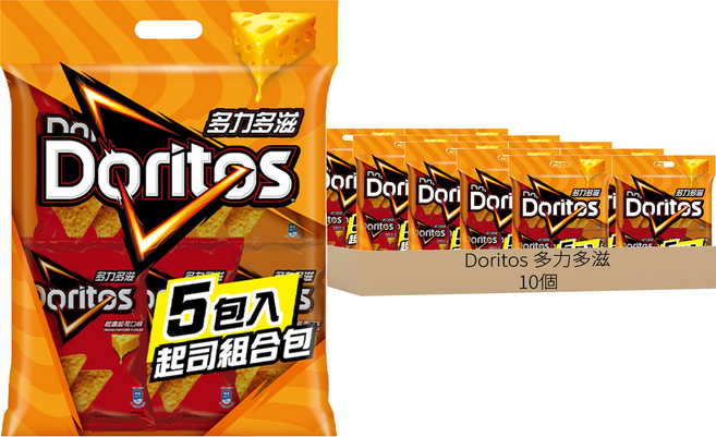 Doritos 多力多滋 起司組合包, 超濃起司 + 黃金起司, 10袋