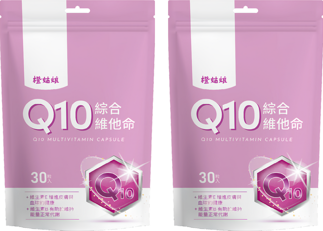 橙姑娘 Q10綜合維他命, 2包, 30顆