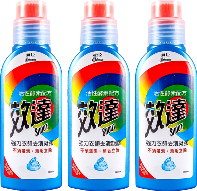 SHOUT 效達 強力衣領去漬凝膠, 240g, 1瓶, 3瓶