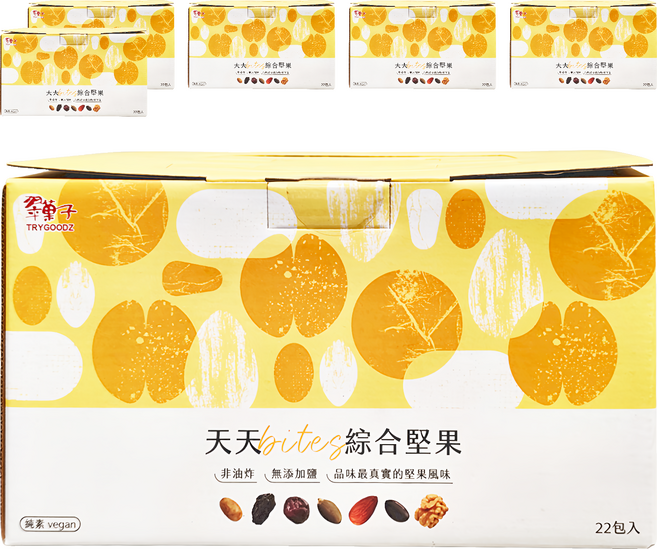 TRYGOODZ 翠菓子 天天Bites綜合堅果禮盒 550g, 6盒
