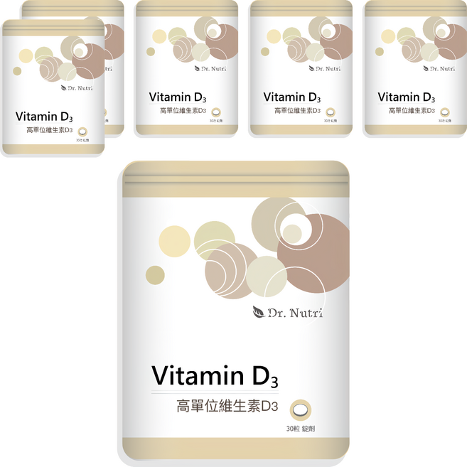 Dr. Nutri 芯漾生醫 維生素 D3錠, 30顆, 300mg, 6包
