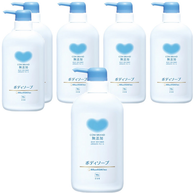COW STYLE 牛乳石鹼 無添加沐浴露, 6瓶, 500ml
