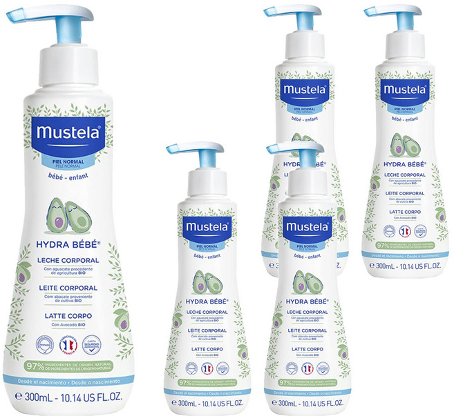 mustela 慕之恬廊 慕之幼 爽身潤膚乳, 300ml, 5瓶