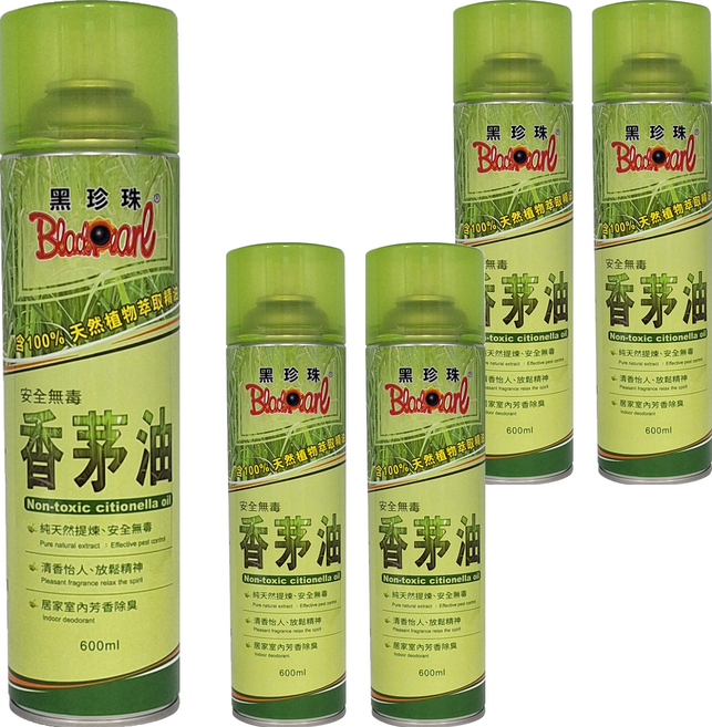 BlackPearl 黑珍珠 香茅油 600ml, 1入, 5瓶