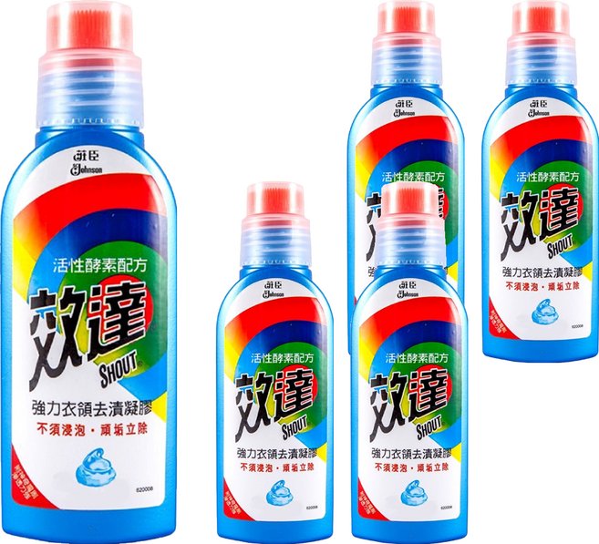 SHOUT 效達 強力衣領去漬凝膠, 240g, 1瓶, 5瓶