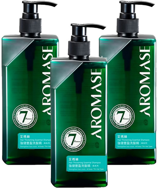 AROMASE 艾瑪絲 森系列 強健豐盈洗髮精, 3個, 400ml