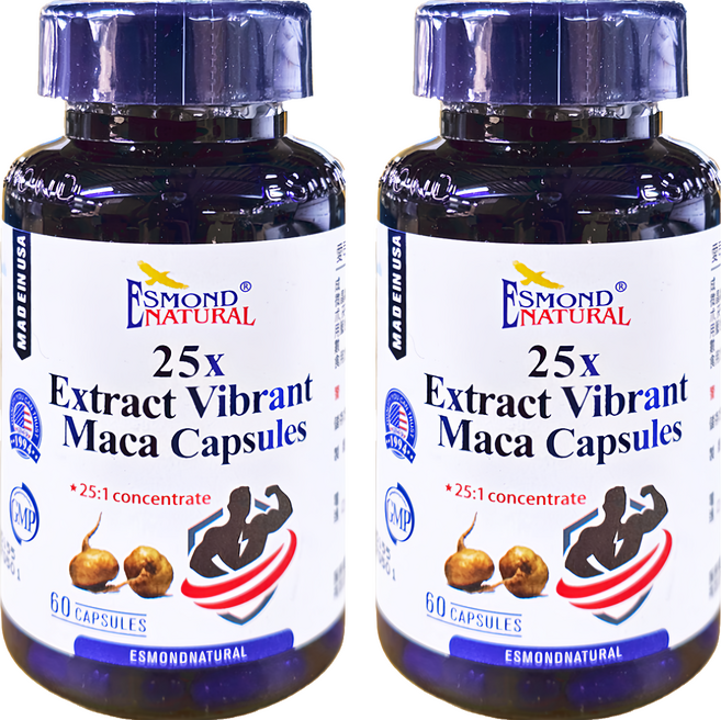 ESMOND NATURAL 愛司盟 25倍濃縮萃取瑪卡活力膠囊, 60顆, 2罐