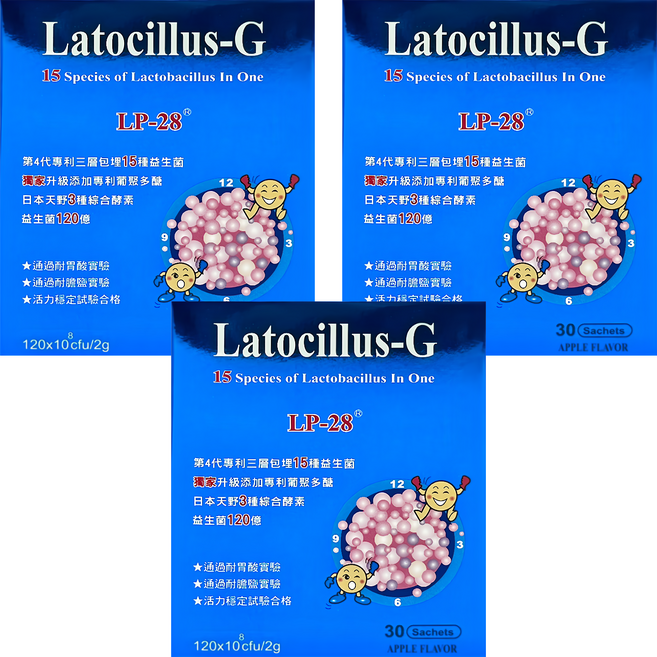 順傑 優葡菌, 2g, 30包, 3盒
