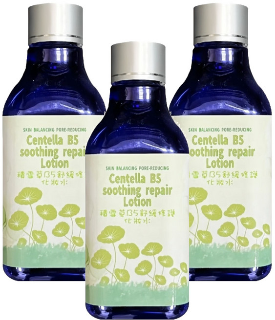 Hybolar 積雪草B5舒緩修護化妝水, 3瓶, 200ml