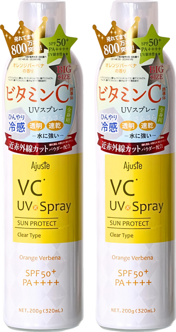 Ajuste 愛伽絲 高效防曬噴霧 SPF50+ PA++++ 清爽保濕不黏膩, 320ml, 2瓶
