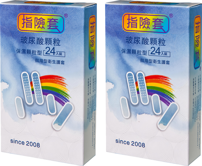 findom 指險套 玻尿酸顆粒型指險套, 2盒, 24個