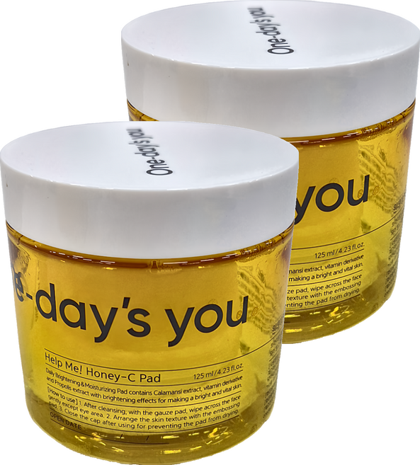 One-day's you HELP ME蜂蜜C舒膚棉片 125ml, 60片, 2瓶