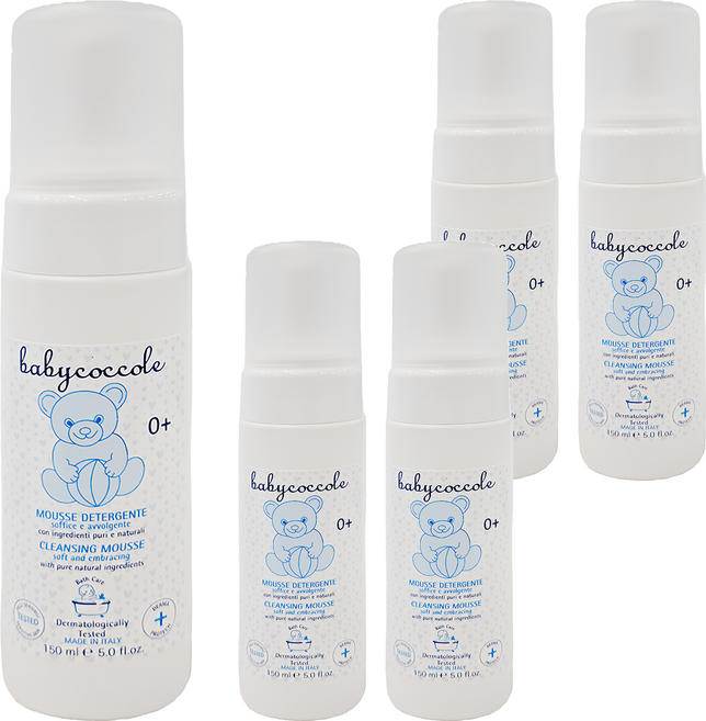 babycoccole 寶貝可可麗 水潤潔膚慕絲, 150ml, 5瓶